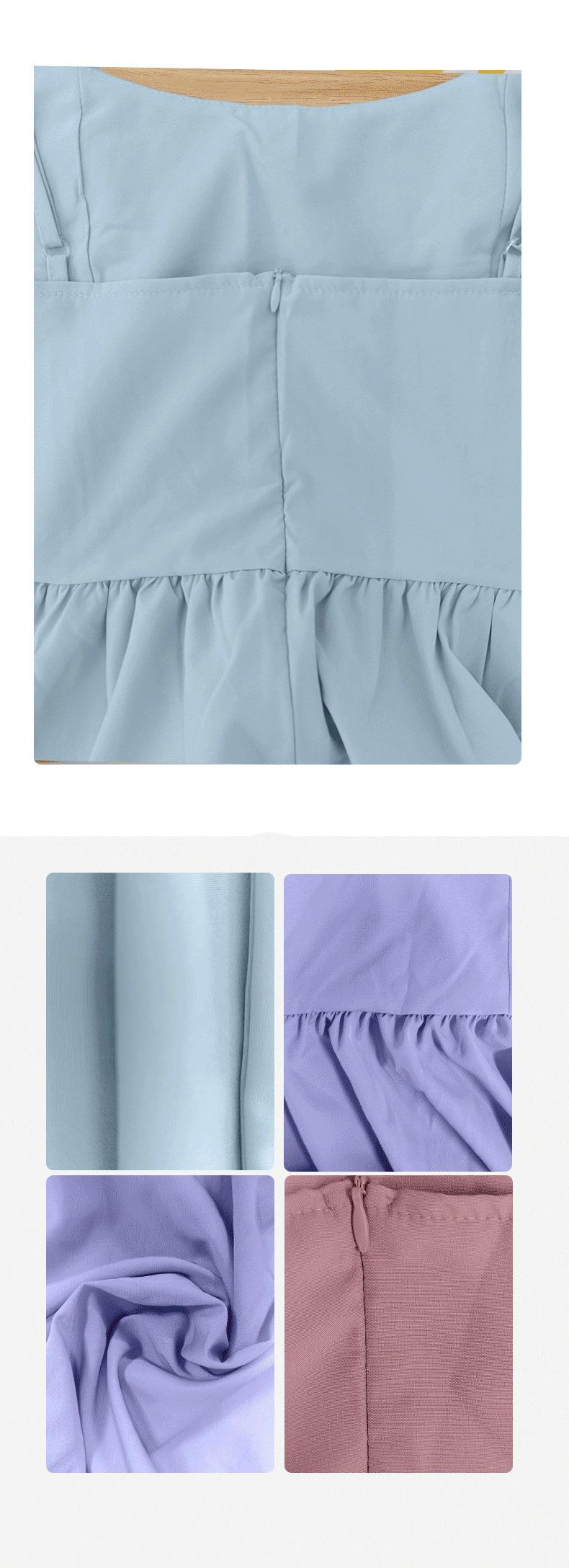 Lady's white simple and fashionable strapless dress - square neckline, fitted waist, sexy V-neck with waist crease and flowing long skirt with big waves. Trendy everyday brunch date attire for 2025.