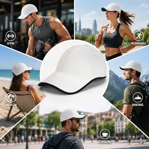 1pcs Lightweight Breathable Foldable Baseball Cap, Sports Hat, Sun Visor Cap, Tennis Cap, Quality Caps, Ideal Gift for Running Exercise Outdoor Activities, Casual Style All Season Wear, Summer Sports Cap