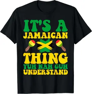 ITS A JAMAICAN THING DESIGN JAMAICA OUTFIT Jamaican Roots Summer Casual Shortsleeve Cotton T-Shirt