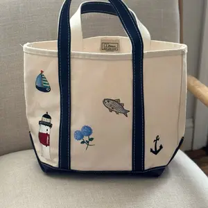Hand painted LL Bean Boat and Tote