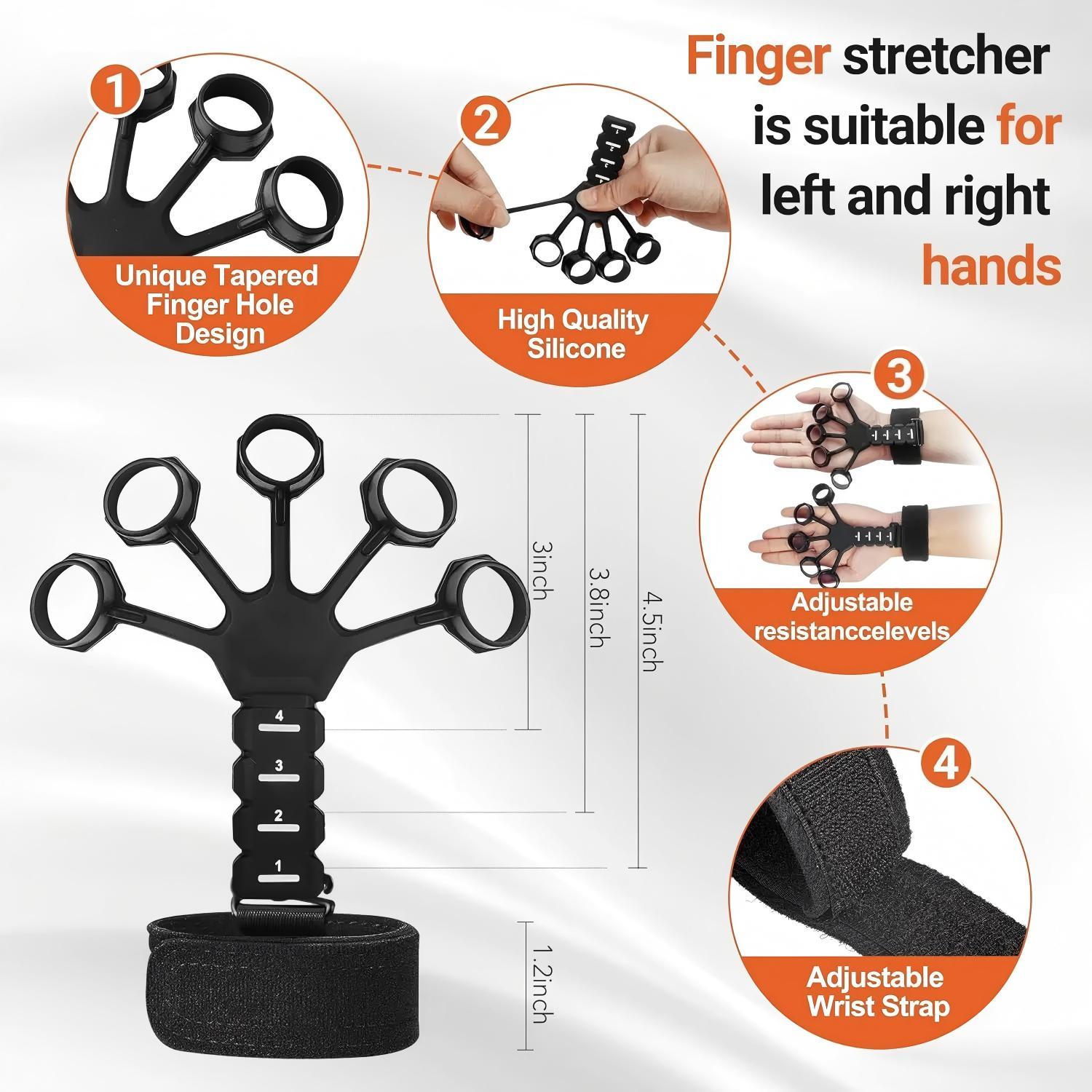 Grip Strength Trainer 5 Pack, Adjustable Hand Grip Strengthener, Forearm Exerciser Kit with Resistance Range, Hand Therapy Gripper, Massage Balls for Wrist & Forearm Training, Home & Gym Workout