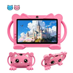 Cute Gift Android 7 Inch PC, Parental Control, Learning, Gaming, Dual Camera, Shockproof Case, Christmas & Birthday Present Blue, Android Wifi Tablet/