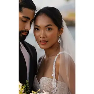 Wedding Earrings Simulated Diamond - BETTE