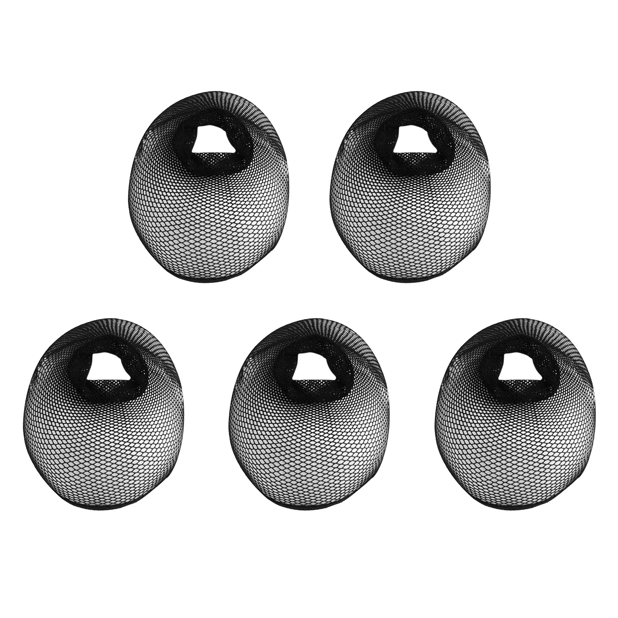 Unisex 5-Piece Hairnets & Wig Caps, 1-Size Breathable Mesh Fabric, Sweat-Absorbing Styling Tools for Home & Festive Party Supplies, Five Pieces