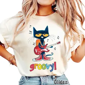 Pete The Cat Groovy Cat T-shirt, The Cool Cat Back To School T-shirt, Children's Book Gift, Cute Groovy Sweatshirt, Kindergarten Teacher 5