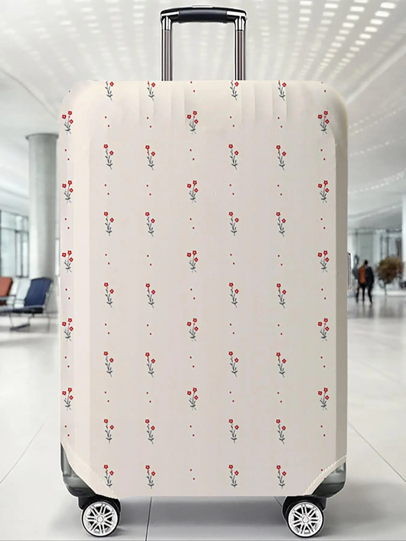 Random Floral Print Luggage Protector, Casual Dust-proof Travel Accessories, Elastic Polyester Material Luggage Cover for Women & Men, Versatile Travel Accessory, Protective Covers