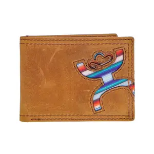 Hooey Sunset Serape Print Inlay Tan Wallet HBF013-TNSP