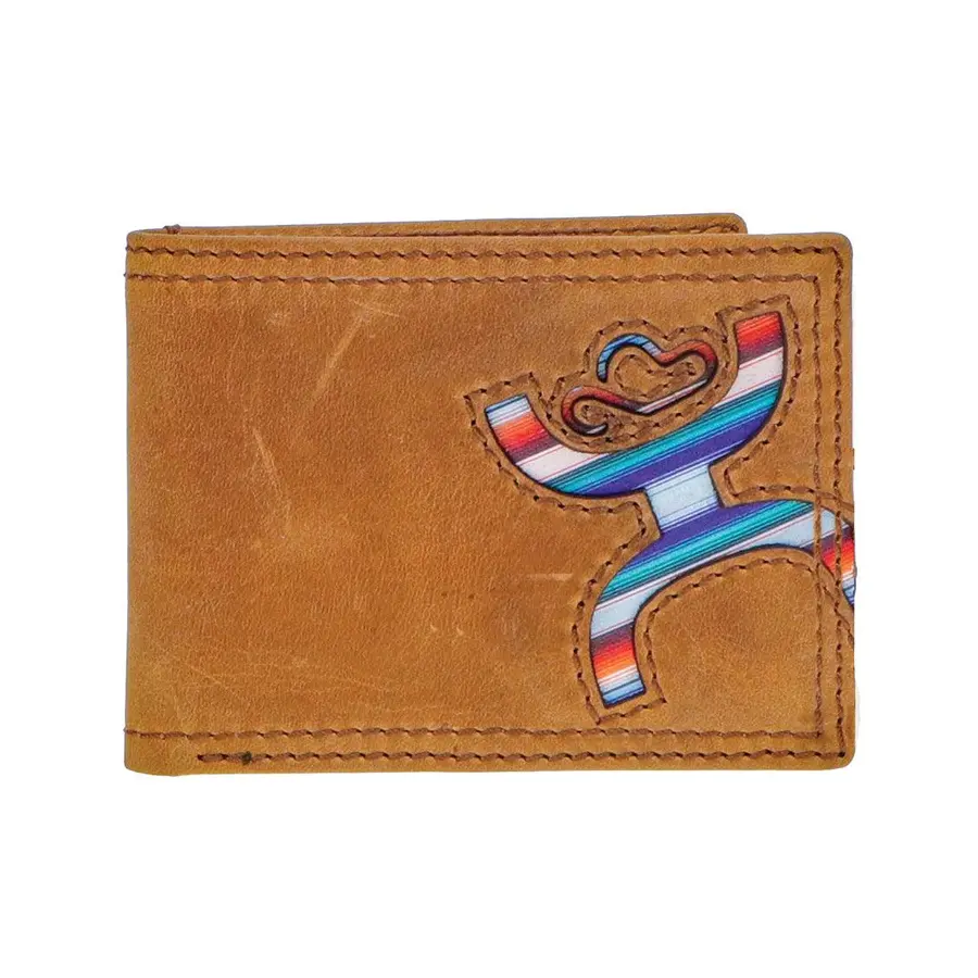 Hooey Sunset Serape Print Inlay Tan Wallet HBF013-TNSP Hooey Sunset Serape Print Inlay Tan Wallet HBF013-TNSP