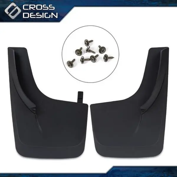 CROSSDESIGN Splash Guards with Hardware Front & Rear PP Black Fit For ...