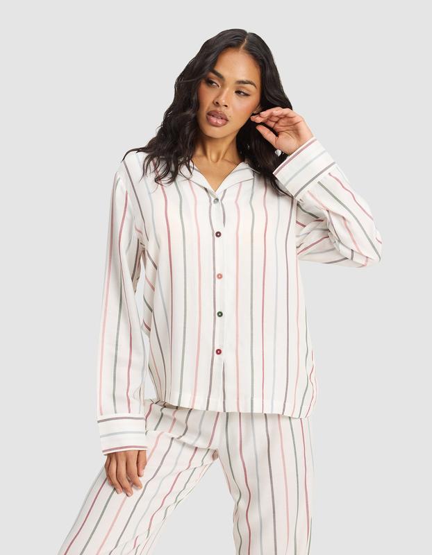 Women's Soft Woven Long Sleeve Pajama Set - Last Chance