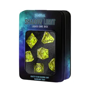 Fanroll Dice: Shadow Light Liquid Core Dice