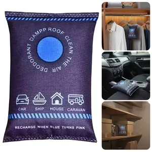 New Reusable Car Dehumidifier Bag, Visual Color Changing Absorbent Pack, High Absorption Design Dehumidifiers for Home, for Home Car Closet RV Boat