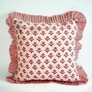 Pink Floral Pillow Sham