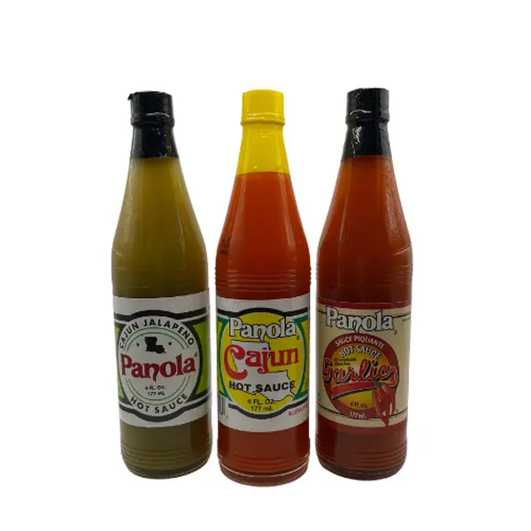 Panola Louisiana Style Hot Sauce Kit - includes Panola Cajun Jalapeno Hot Sauce, Panola Cajun Hot Sauce, and Panola Garlic Hot Sauce