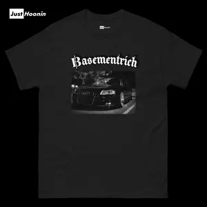 Just Hooinin Night Edition Basementrich A6 Shirt Cotton Fabric Short Sleeve Top with Graphic Print