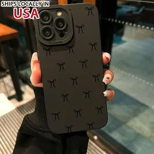 Bow Pattern Phone Case, Anti-drop Cellphone Protective Case, Total Protective Shockproof Mobile Phone Cover for iPhone 16 15 14 13 12 11 Plus/Pro/Pro Max