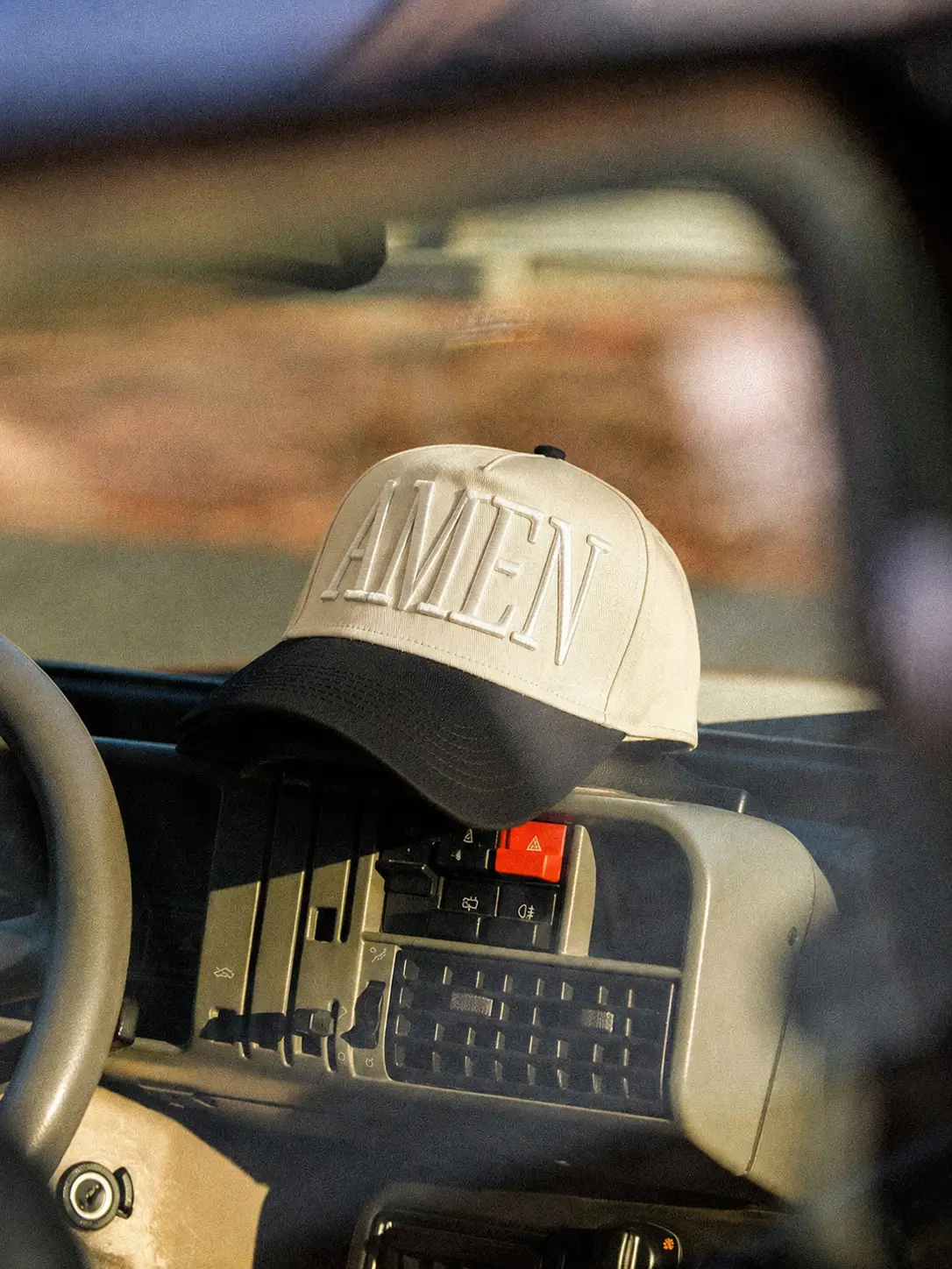 AMEN Embroidered Trucker Hat, Christian Faith Baseball Cap, Vintage 2 Tone Snapback Hat, Adjustable Religious Gift for Men & Women