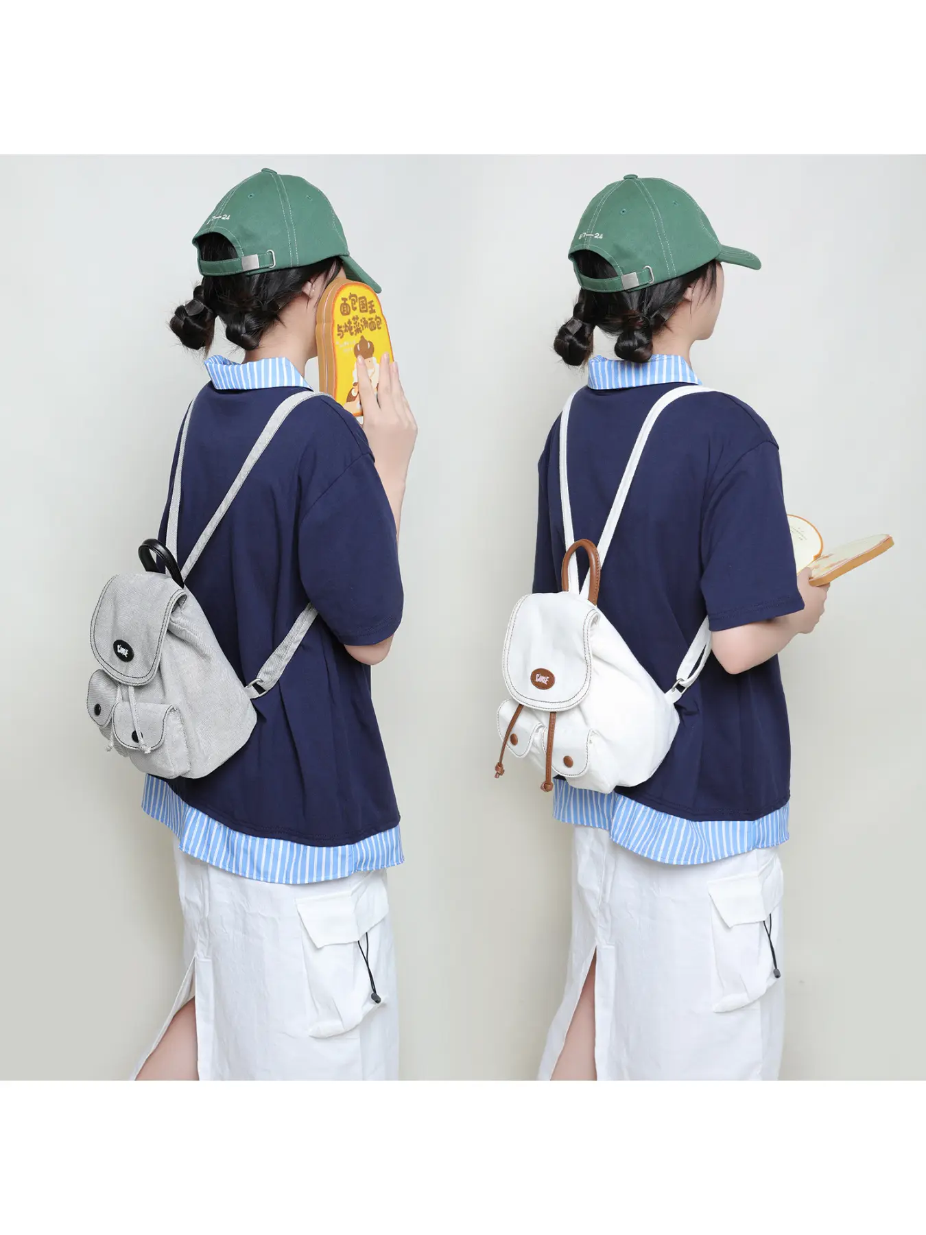 Vintage Y2K Grunge Denim Backpack Lightweight Canvas Daypack Travel Purse Mini Denim Backpack for Women,Y2k Vintage Canvas Daypack  main image 4