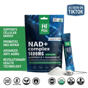 HiPlus NAD+ 1400mg Advanced Liposomal Delivery with Green Tea and Astaxanthin - Supports Vitality and Promotes Natural Wellness - High Absorption, Pure Ingredients - 20 Individual Packets
