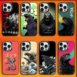 Japan Monster G-Godzillas Phone Case For iPhone17, 16,15,14,13,12,11,Mini,Pro,E,MAX Black Candy Matte Shockproof Cover