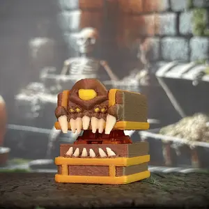 Mimic Fidget Clicker ~ DnD Chest with Satisfying Click, Lightweight Design, Ideal for Gaming and Stress Relief figet toys