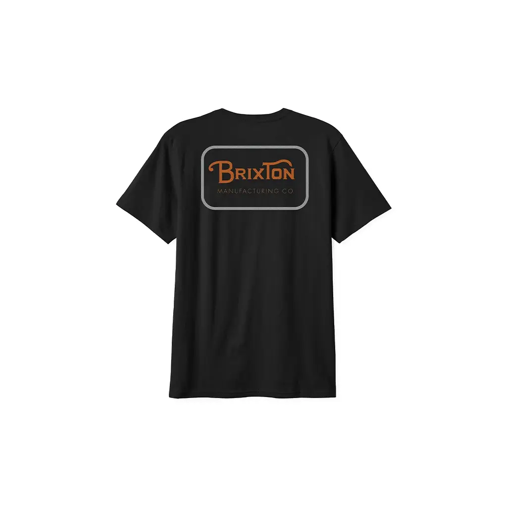 Brixton Grade Standard Men's Short Sleeved Tshirt, Vintage-Inspired Graphic, Standard Fit Menswear for Daily Wear, Prints, Basic, Breathable, Cotton, Round Neck, Regular Sizes, Casual, Shortsleeve, Tee, Top, Crew Neck, Front/Back Print, Vintage Graphic, C
