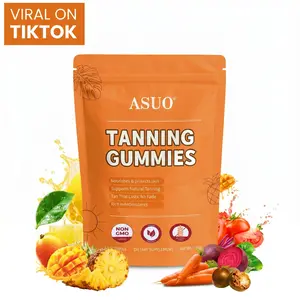 ASUO Tanning Gummies: Achieve a radiant bronze tan with natural-looking results. 60 gummies. Dietary supplement. Bathroom Healthcare