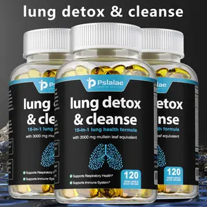 Pslalae 15-in-1 Dietary Supplement | Mullein Leaf Capsules — Supports Respiratory & Immune Function — 10:1 High-Concentration Mullein Leaf, Natural Extract, 60 Capsules Per Bottle