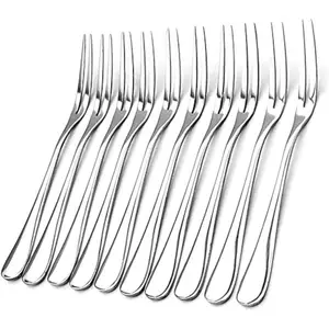 20 Pack Appetizer Dessert Forks Stainless Steel Mini Salad Fruit Tasting Cocktail Forks