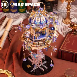 MU Romeo & Juliet Music Box 3D Three-Dimensional Metal Puzzle Handmade DIY Educational Mystery Toy Desktop Office Decoration Stress Relief Gift for Girlfriend Birthday Christmas Halloween Multicolor Collector's Edition
