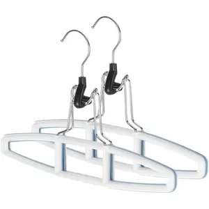 Sure-Grip Hanger Collection Slack Hangers, Set of 2 White