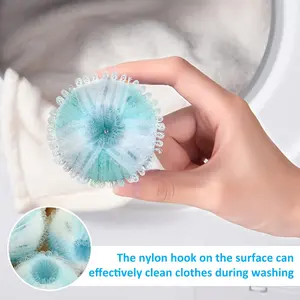 5-Pack Reusable Pet Hair Remover Balls for Laundry - Dog & Cat Fur Lint Cleaner, No Electricity Needed, Ideal for Clothes, Bedding, Bathroom Use Without Battery