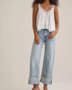 Edie Floral Embroidered Jeans