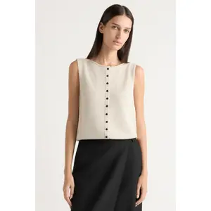 Modern Citizen Elith Knit Vest in Natural
