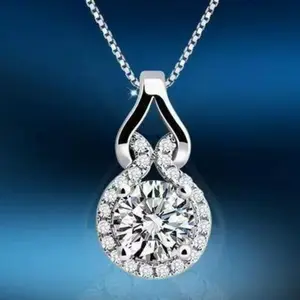 New Chinese fashion temperament inlaid zircon Ruyi gourd pendant single pendant women's high-end collarbone chain light luxury accessories