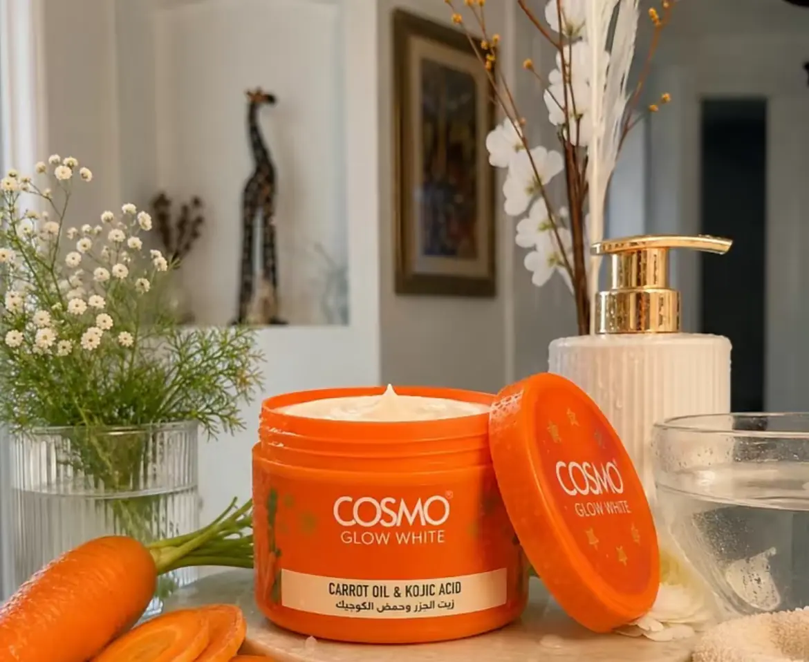 Cosmo Carrot Body Lotion, a Daily Hydrating Moisturizer with a Gentle Formula for All Skin Types, Whole Body Care for Adults - 300ml, Daily Use, Single Item, Non-Toxic