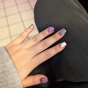 GAOY Purple Pink Cat Eye Gel Polish Kit with Magnet Christmas Gift Idea, 6 Colors Glitter Nail Polish Set, Summer Nail Art, Soak Off UV Cure Gel for DIY Manicure at Home and Salon