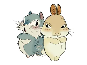MXRAGE'S CHIIKAWA STICKERS - MOMONGA+USAGI DUO