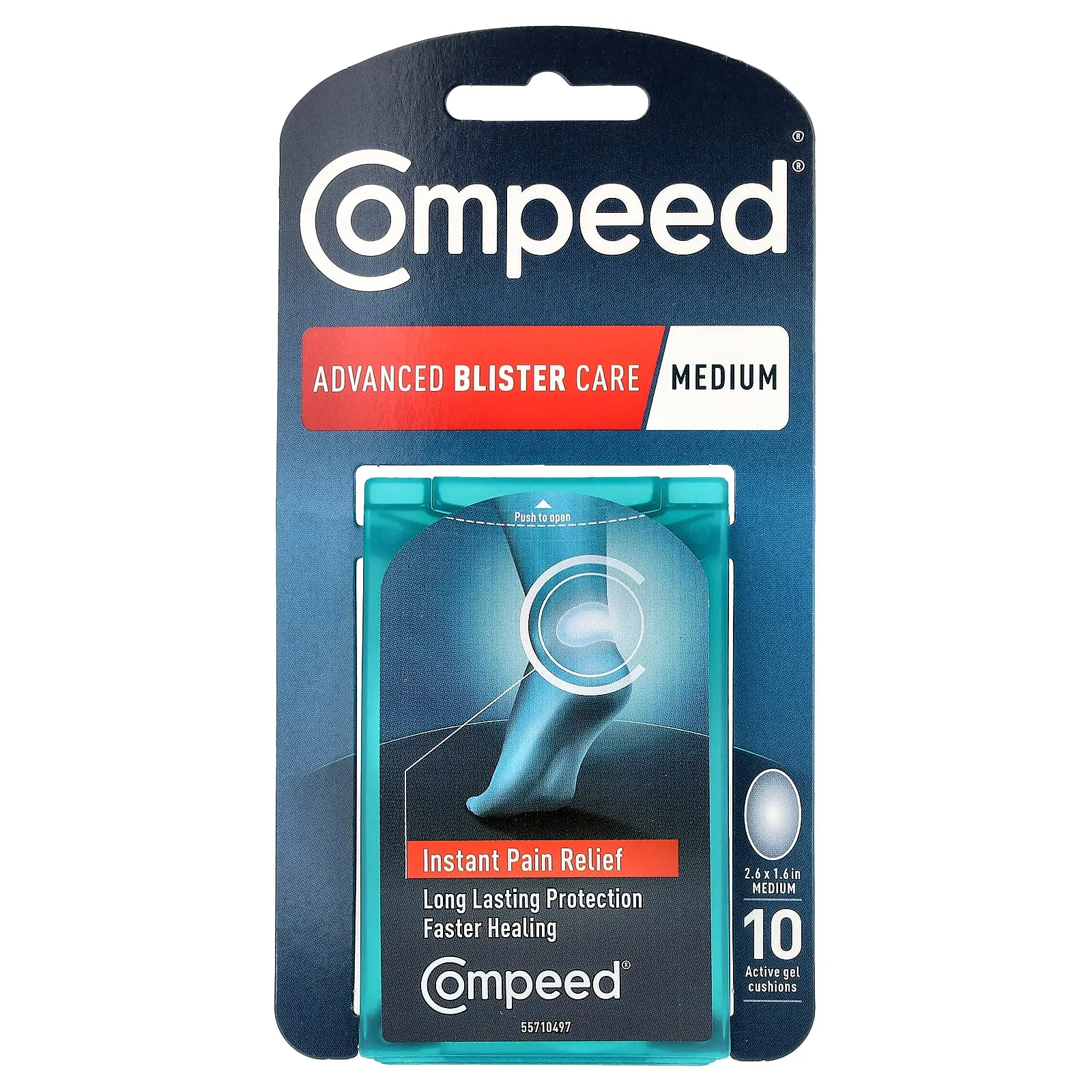 Compeed Advance Blister Care, Medium, 10 Active Gel Cushions | HSA/FSA Eligible