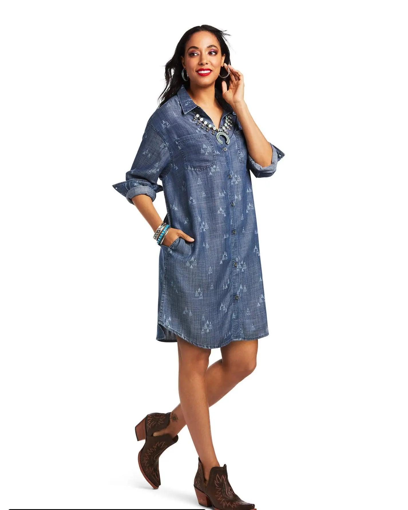 Ariat Women's Camp Dress Denim Blue 10039850