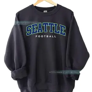 Seattle Football Vintage Sweatshirt,Seattle Seahawk Football Crewneck Sweatshirt, Seahawk Fan Gift, Retro Seattle Football FDA7