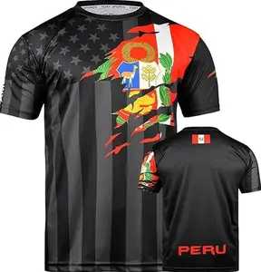 USA & Peru Flag Mix Soccer Jersey – Peru Football Shirt | Men, Women, Youth & Kids Unisex Sports Jersey | Lightweight Fan Edition