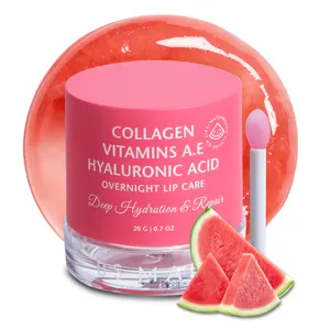 BS-MALL Lip Sleep Mask for Women, Moisturizing Nourishing Lip, Balm with Collagen,Hyaluronic Acid Vitamin E, Antioxidants Prevents Dry Chapped Lips