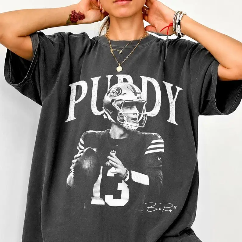 Vintage Brock Purdy Shirt, Comfort Color Game Day Football Graphic Tee