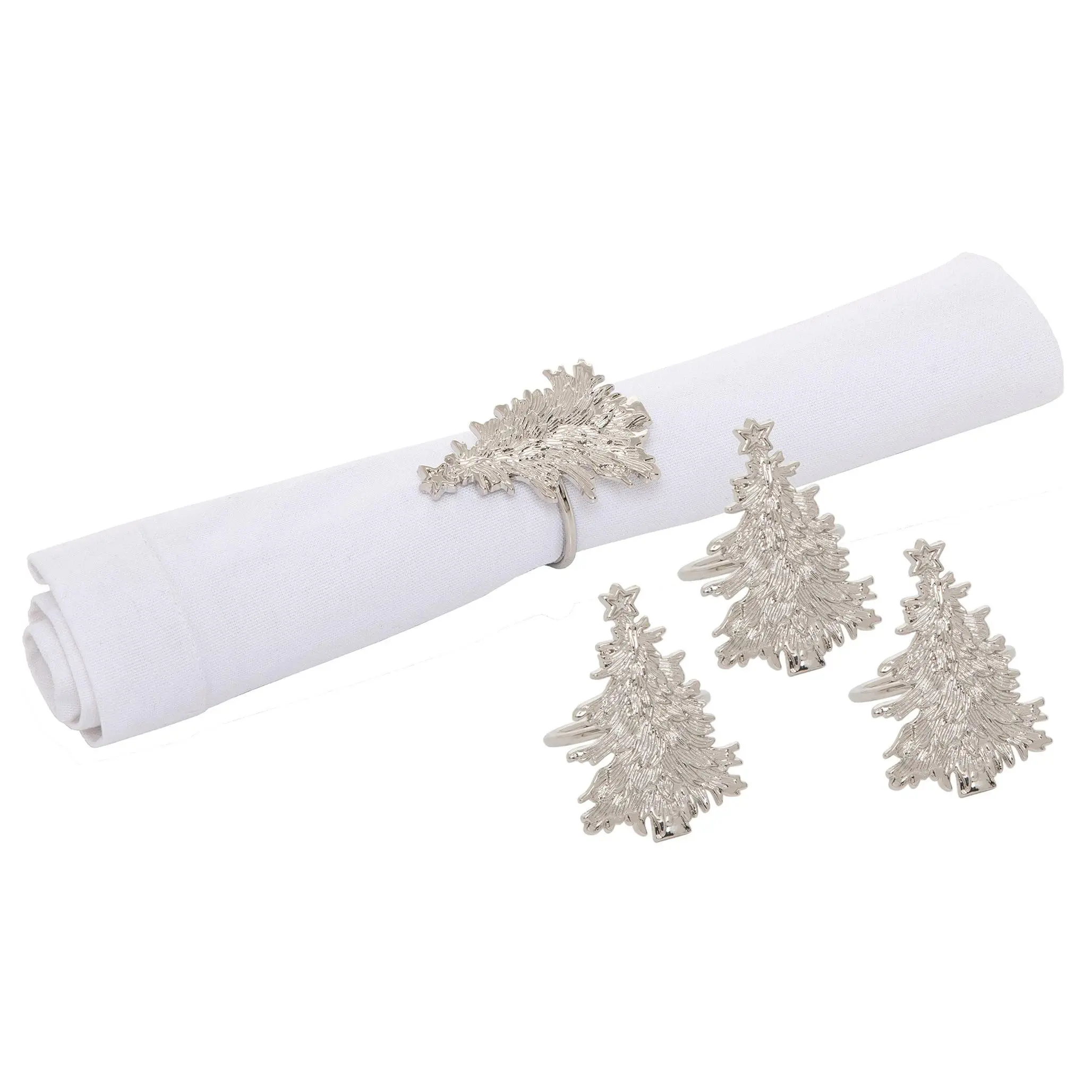 Christmas Tree Napkin Ring Set of 4 by Valerie