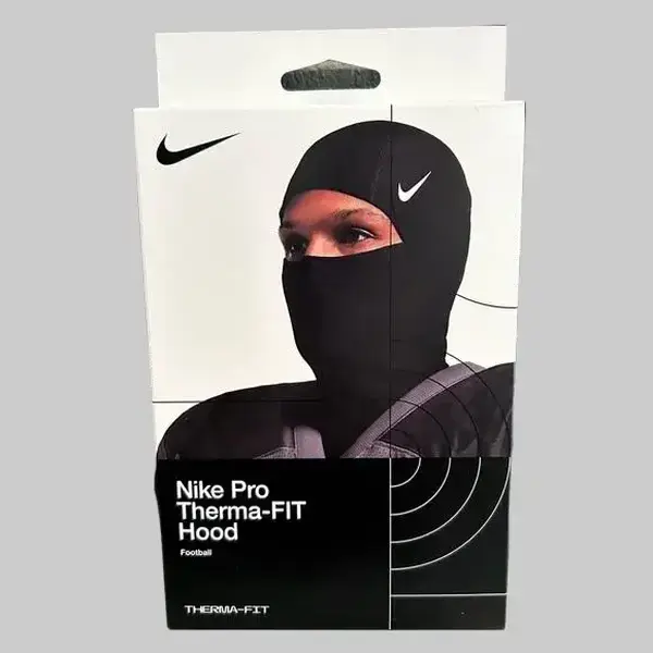 Nike Men's Pro Hyperwarm Hood - Black White Swoosh, OSFM, Men's Accessories, (Shiesty Mask)