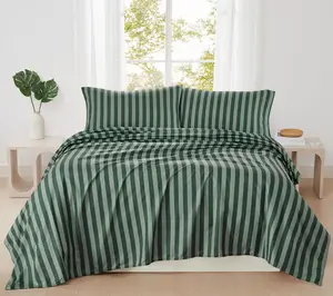 Truly Soft Weston Stripe 4 Piece Queen Sheet Set