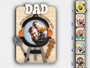 Fathers Day Fridge Magnet Photo Frame, Dad Fridge Photo Magnet, Fathers Day Gifts