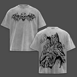 Game Over Spirit Jersey Avenged Sevenfold Band T-shirt & Hoodie Washed – Vintage Acid Wash Heavy Cotton Oversize Unisex Rock Band T-Shirt, Retro Y2K Metalcore Streetwear Top, A7X Tour Merch Menswear for Fans