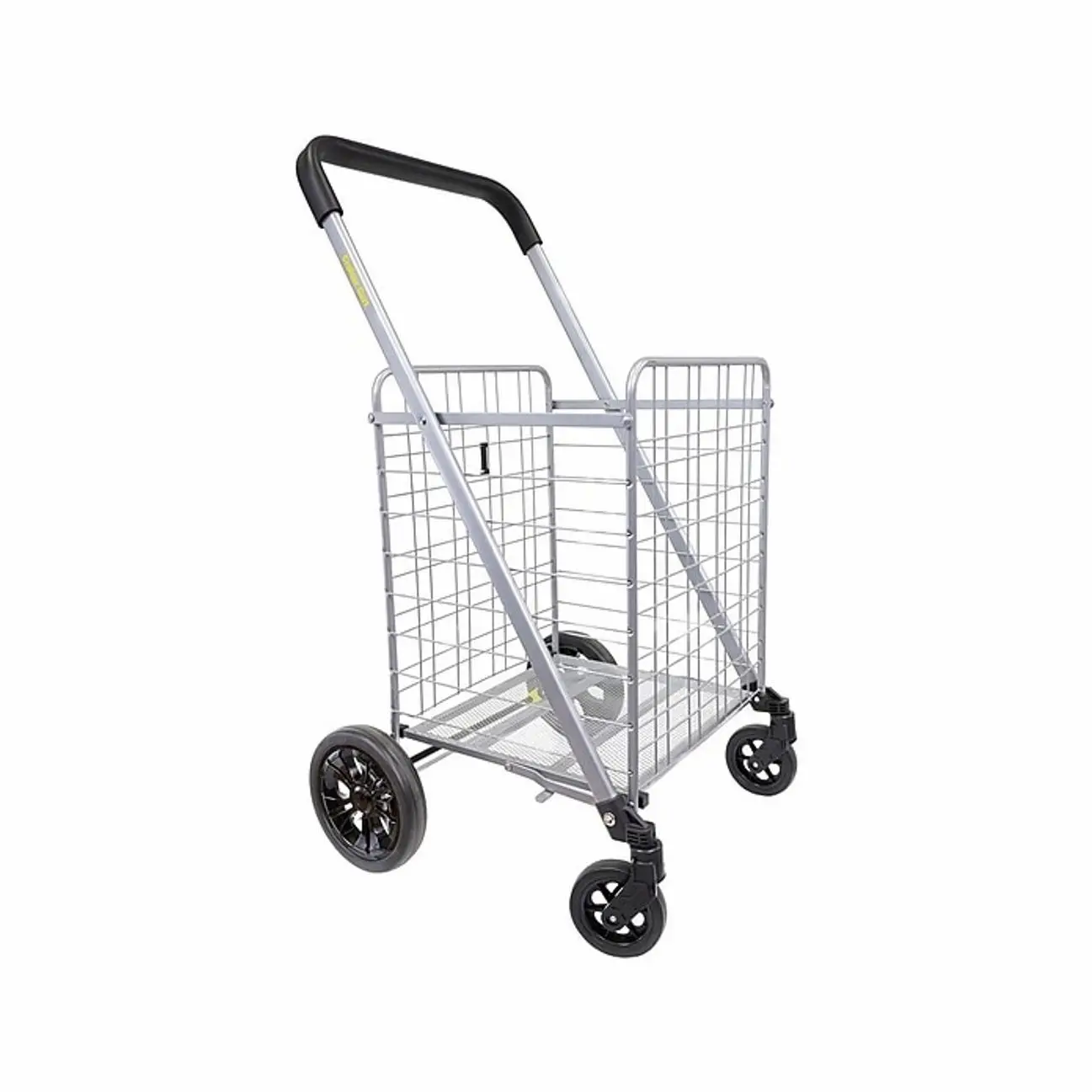 Dbest Cruiser Cart Deluxe Compact Mobile Utility Cart - 2 Steel Folding Swivel Wheels, Silver (01-869)
